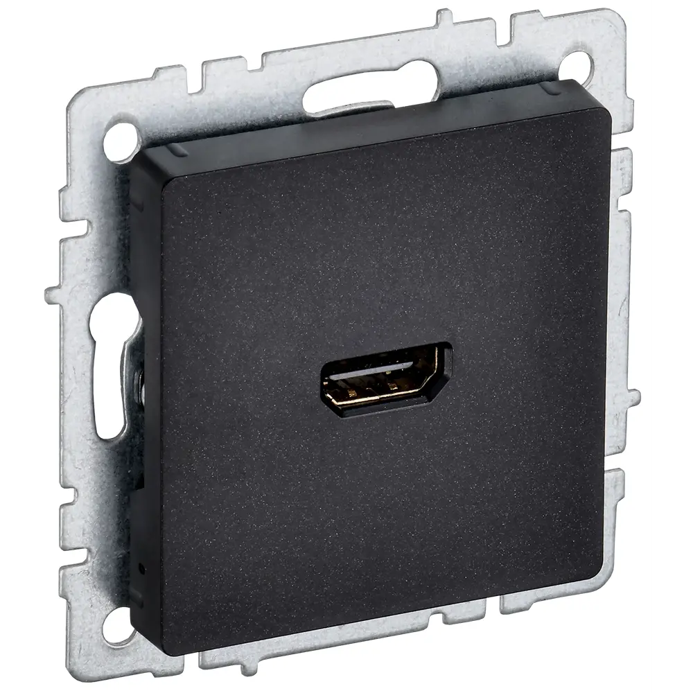 Фото 2 Розетка встраиваемая Iek Brite BR-H10-K02 цвет черный
