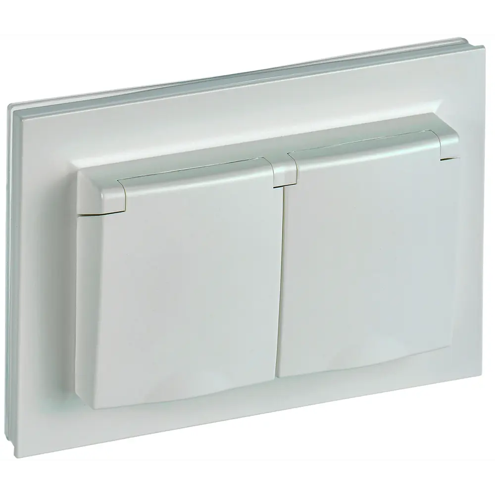 Фото Розетка двойная встраиваемая Iek Brite BR-R24-16-K36-F с заземлением цвет жемчужный Фото Розетка двойная встраиваемая Iek Brite BR-R24-16-K36-F с заземлением цвет жемчужный