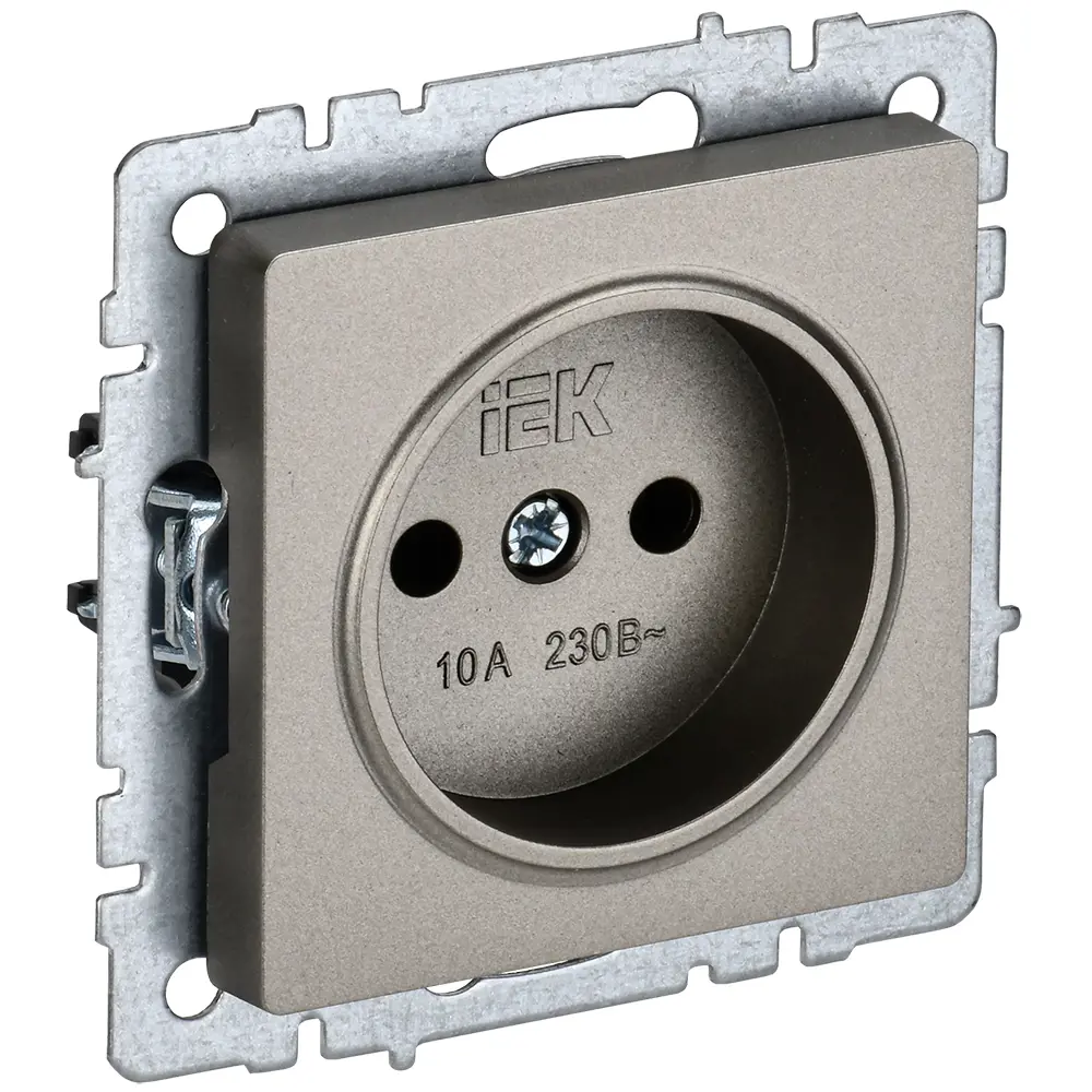 Фото 2 Розетка встраиваемая Iek Brite BR-R10-10-K37 цвет шампань Фото 2 Розетка встраиваемая Iek Brite BR-R10-10-K37 цвет шампань