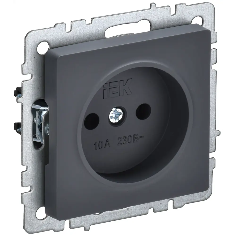 Фото 2 Розетка встраиваемая Iek Brite BR-R10-10-K53 цвет графит Фото 2 Розетка встраиваемая Iek Brite BR-R10-10-K53 цвет графит
