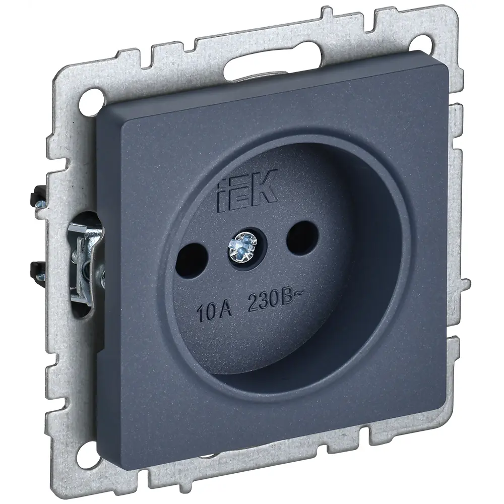 Фото Розетка встраиваемая Iek Brite BR-R10-10-K35 цвет маренго Фото Розетка встраиваемая Iek Brite BR-R10-10-K35 цвет маренго
