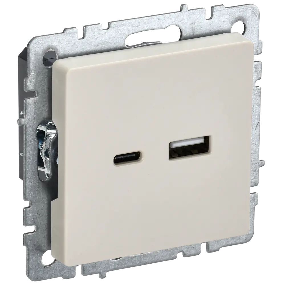 Фото Розетка USB встраиваемая Iek Brite BR-U22-018-K10 цвет бежевый Фото Розетка USB встраиваемая Iek Brite BR-U22-018-K10 цвет бежевый