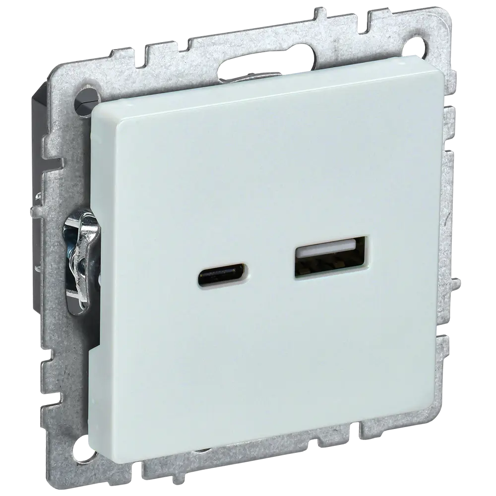 Фото Розетка USB встраиваемая Iek Brite BR-U22-018-K36 цвет жемчужный Фото Розетка USB встраиваемая Iek Brite BR-U22-018-K36 цвет жемчужный