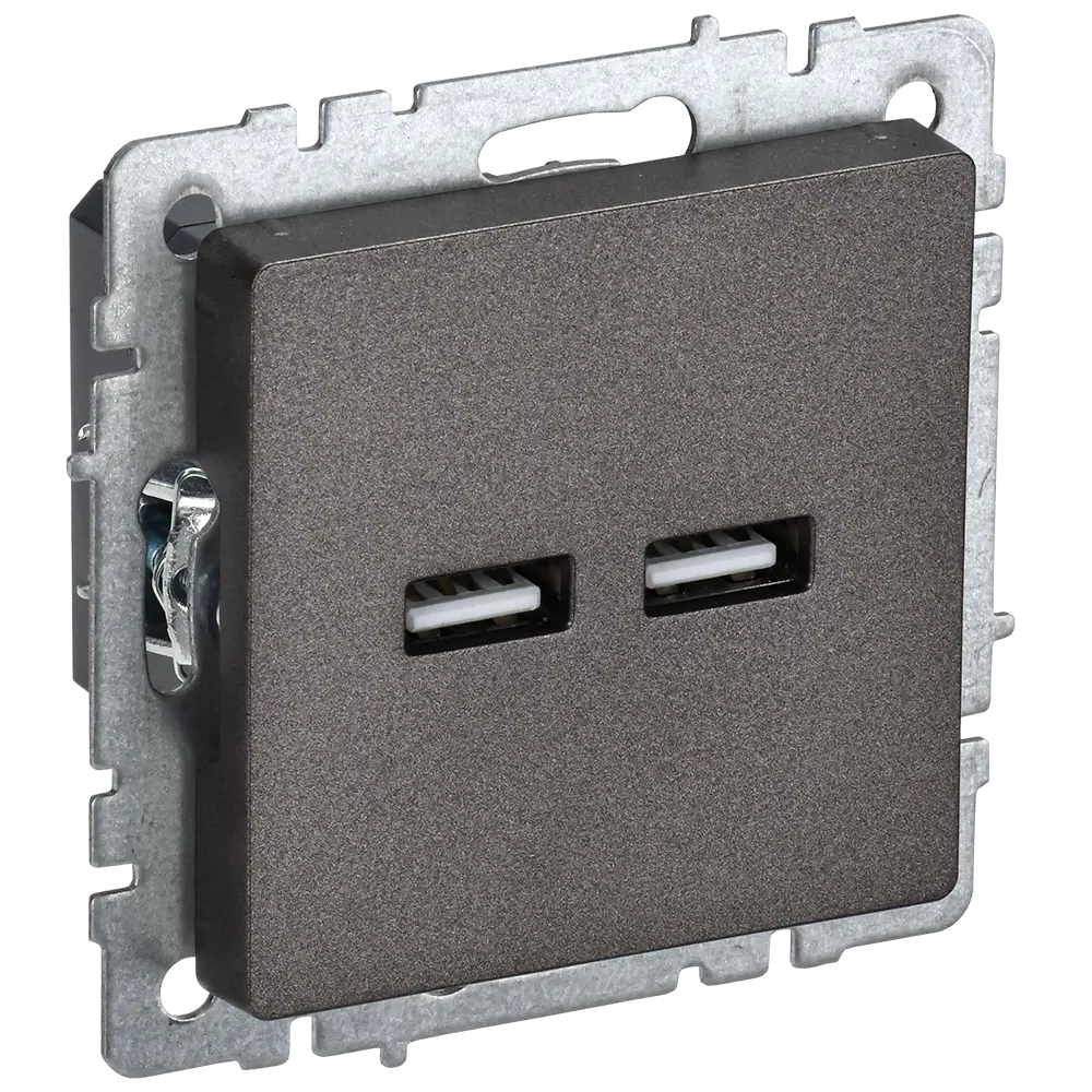 Фото Розетка USB встраиваемая Iek Brite BR-U21-D31-K45 цвет бронза Фото Розетка USB встраиваемая Iek Brite BR-U21-D31-K45 цвет бронза