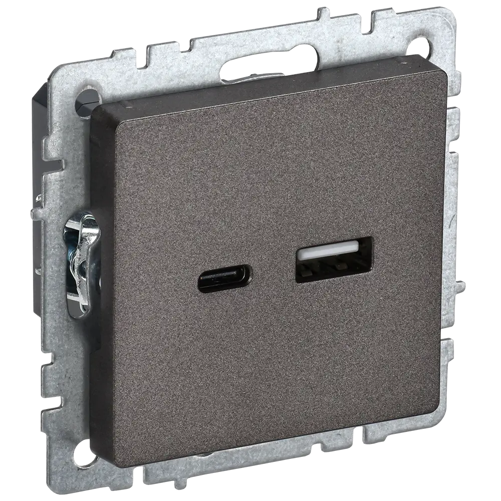 Фото Розетка USB встраиваемая Iek Brite BR-U22-018-K45 цвет бронза Фото Розетка USB встраиваемая Iek Brite BR-U22-018-K45 цвет бронза