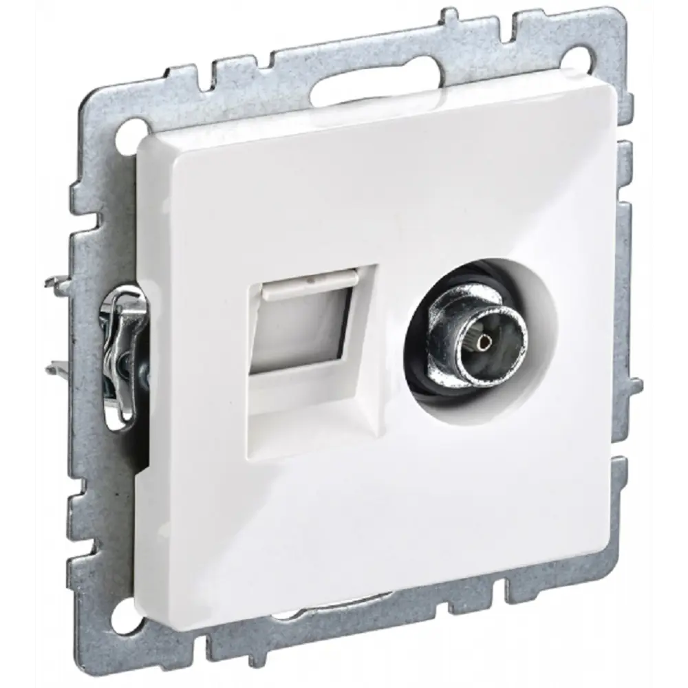 Фото Розетка встраиваемая Iek Brite BR-AK20-1-K01 цвет белый Фото Розетка встраиваемая Iek Brite BR-AK20-1-K01 цвет белый