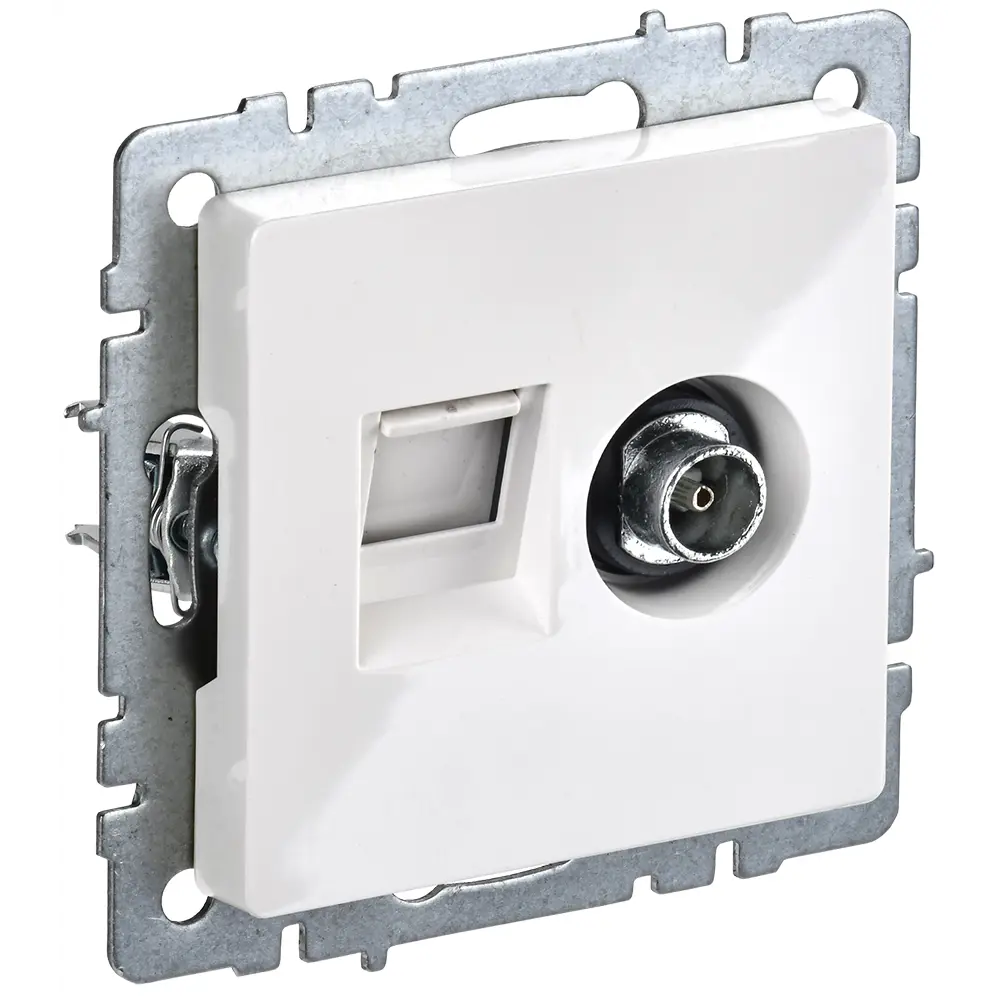Фото 2 Розетка встраиваемая Iek Brite BR-AK20-1-K01 цвет белый Фото 2 Розетка встраиваемая Iek Brite BR-AK20-1-K01 цвет белый