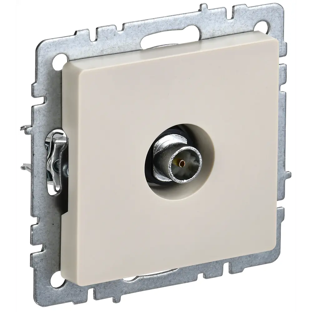 Фото 2 Розетка ТВ оконечная встраиваемая Iek Brite BR-A10-O-K10 цвет бежевый Фото 2 Розетка ТВ оконечная встраиваемая Iek Brite BR-A10-O-K10 цвет бежевый