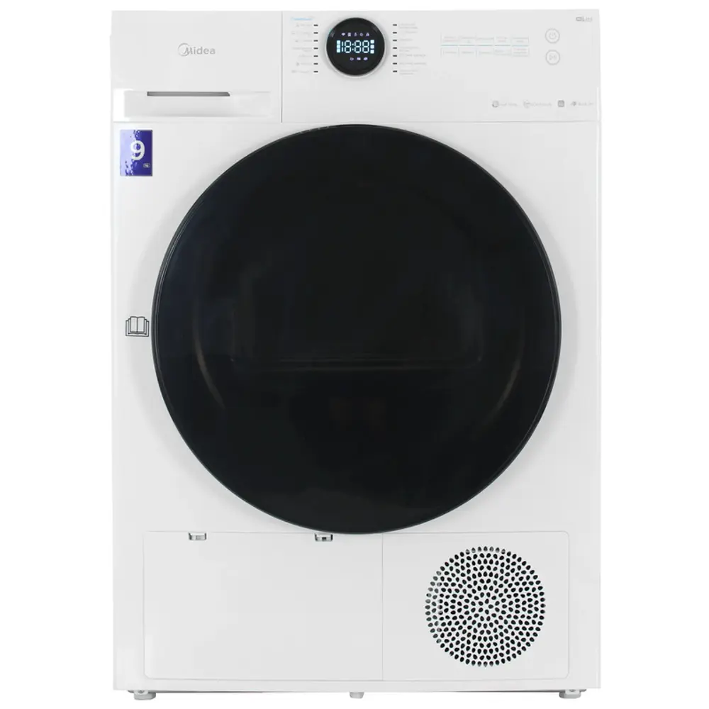 Фото Сушильная машина Midea MD200D90WB/W-RU 59.50x84.5x65 см 9 кг, 14 программ цвет белый Фото Сушильная машина Midea MD200D90WB/W-RU 59.50x84.5x65 см 9 кг, 14 программ цвет белый