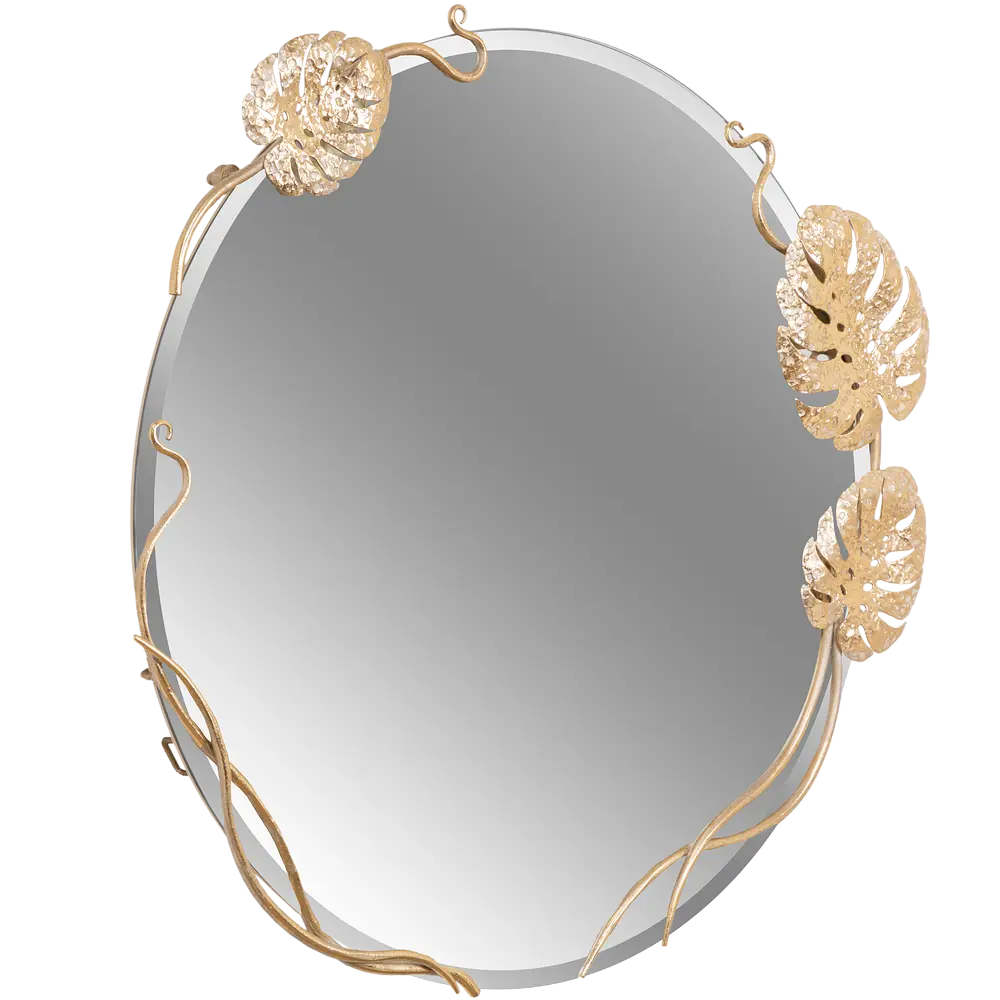 Фото 7 Зеркало Bogacho Monstera Deliciosa 65x65 см с кованым декором кремового цвета Фото 7 Зеркало Bogacho Monstera Deliciosa 65x65 см с кованым декором кремового цвета