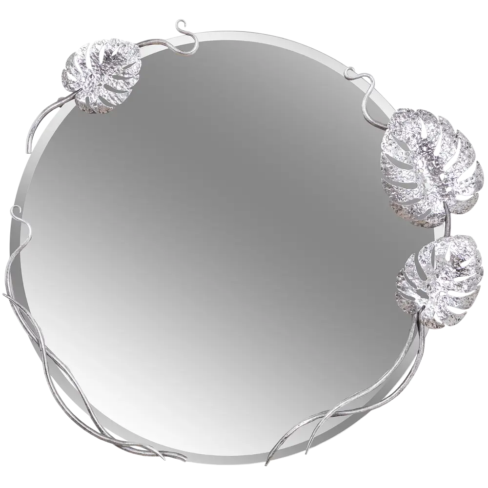 Фото 6 Зеркало Bogacho Monstera Deliciosa 65x65 см с кованым декором серебристого цвета Фото 6 Зеркало Bogacho Monstera Deliciosa 65x65 см с кованым декором серебристого цвета