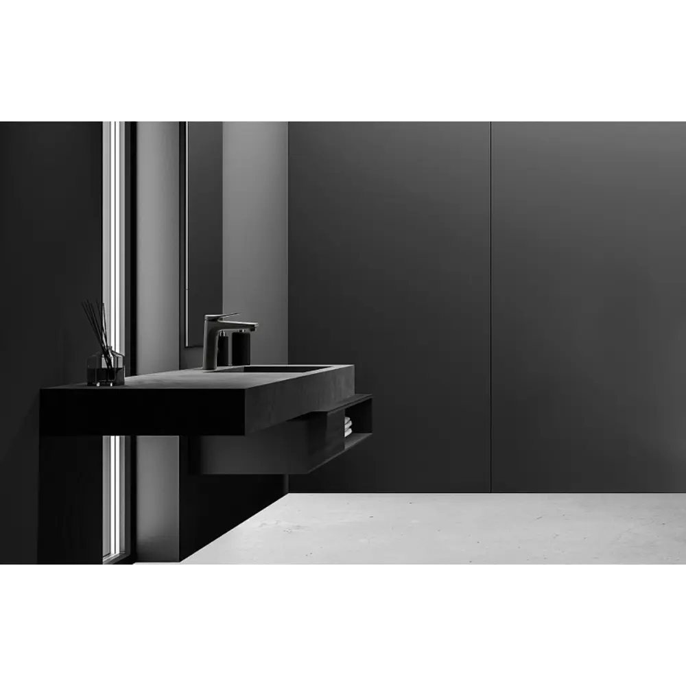 Фото 9 Смеситель для раковины Lemark Bronx LM3737BL однорычажный цвет черный Фото 9 Смеситель для раковины Lemark Bronx LM3737BL однорычажный цвет черный