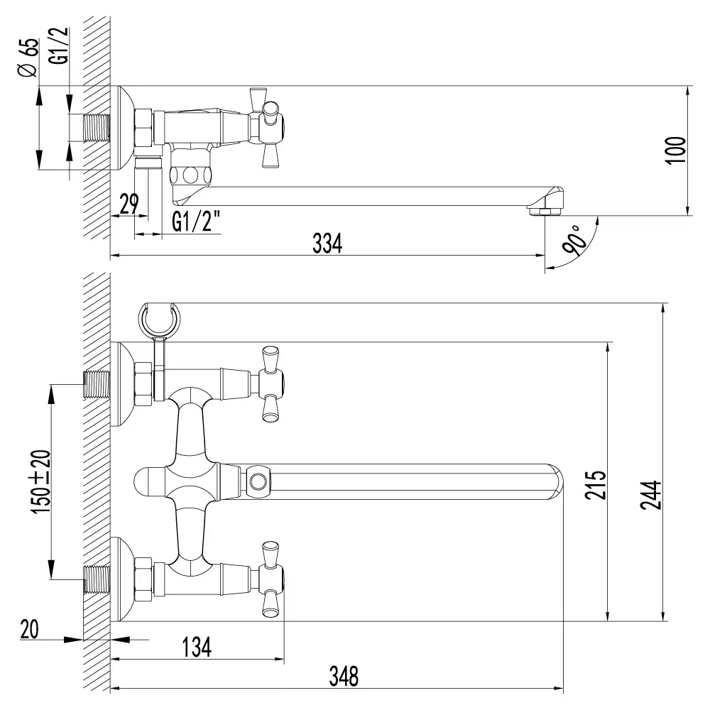 Фото 3 Смеситель для ванны lemark Contour LM7451C