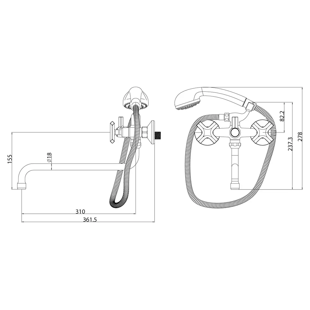 Фото 3 Смеситель для ванны lemark Promotion LM6051C Фото 3 Смеситель для ванны lemark Promotion LM6051C