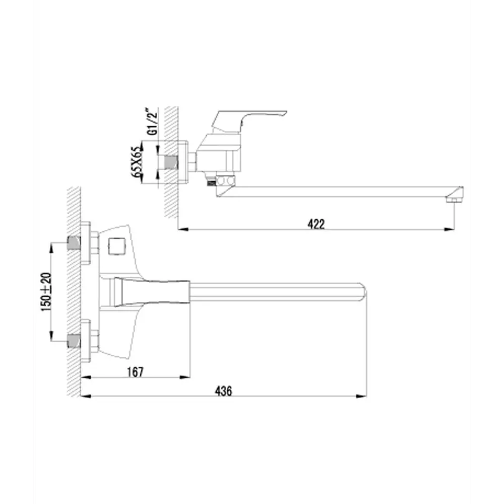 Фото 3 Смеситель для ванны lemark Unit LM4517C Фото 3 Смеситель для ванны lemark Unit LM4517C