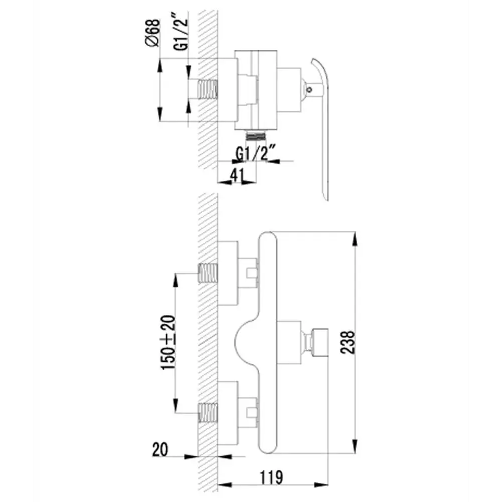 Фото 4 Смеситель для душа lemark LM4903CW Фото 4 Смеситель для душа lemark LM4903CW