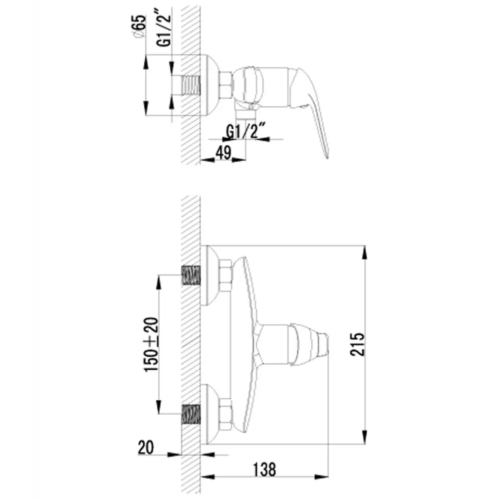 Фото 3 Смеситель для душа lemark plus Advance LM1203C Фото 3 Смеситель для душа lemark plus Advance LM1203C