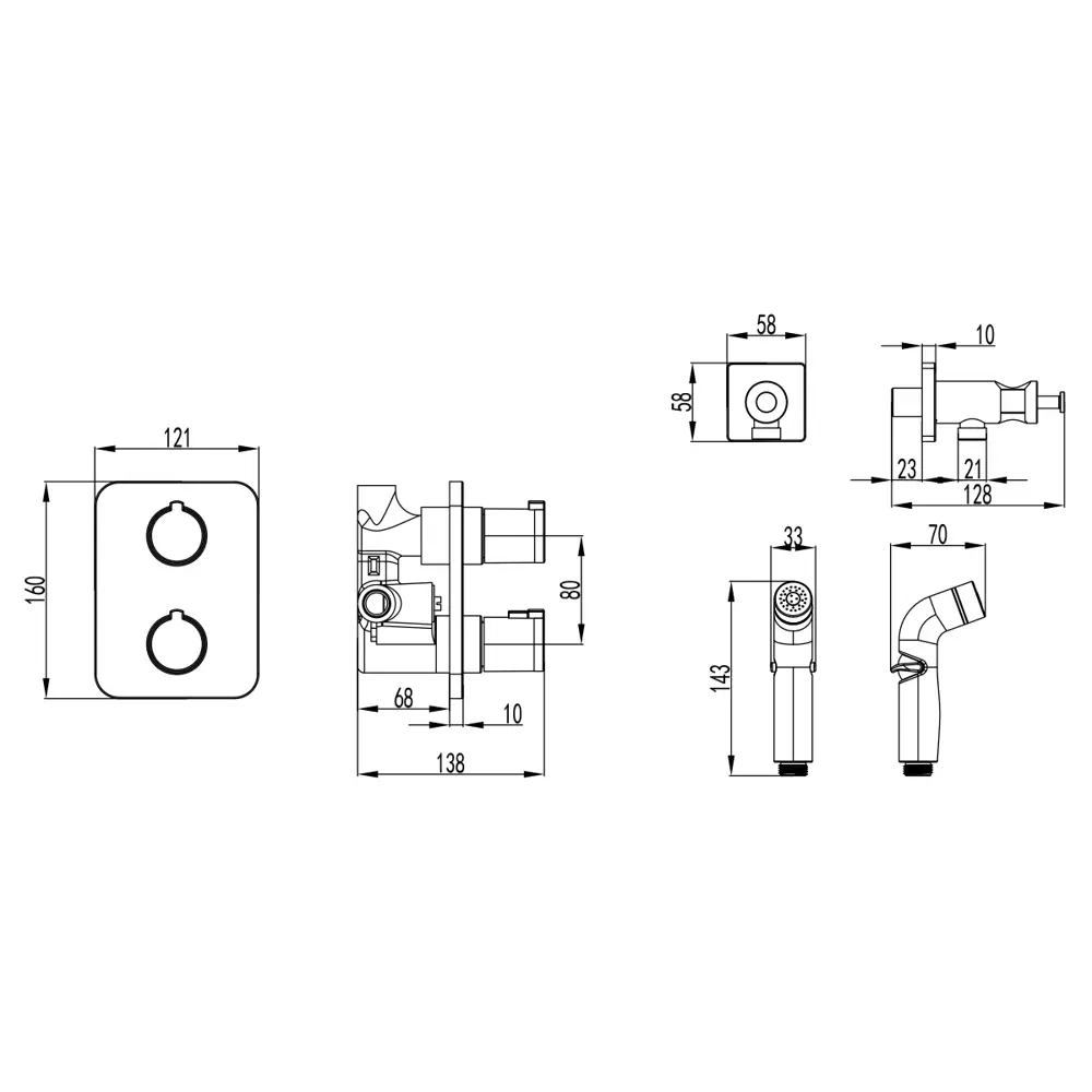 Фото 3 Смеситель для биде Lemark Yeti LM7820C термостатический цвет хром Фото 3 Смеситель для биде Lemark Yeti LM7820C термостатический цвет хром