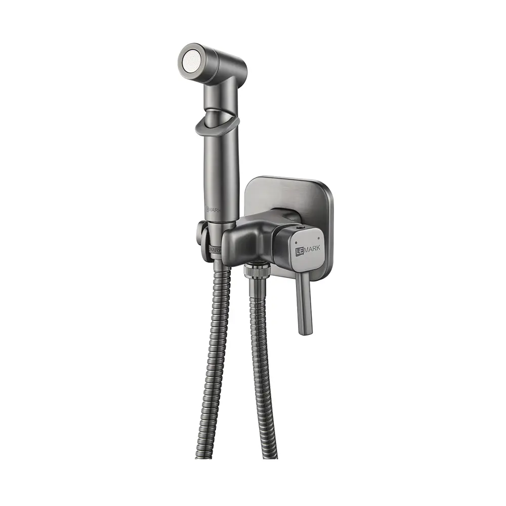 Фото 2 Смеситель для биде Lemark LM7165GM Solo с гигиеническим душем Фото 2 Смеситель для биде Lemark LM7165GM Solo с гигиеническим душем