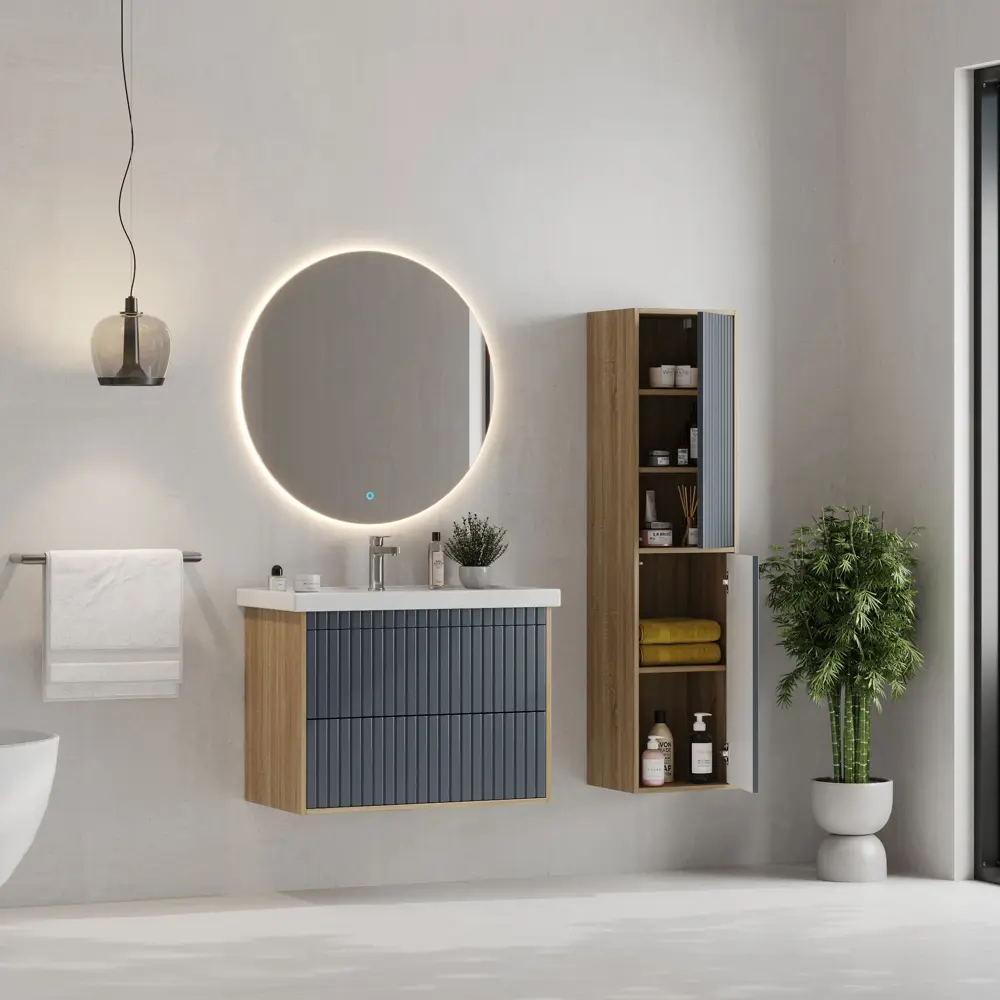 Фото 10 Тумба под раковину подвесная Onika 108062 77см цвет дуб сонома Фото 10 Тумба под раковину подвесная Onika 108062 77см цвет дуб сонома