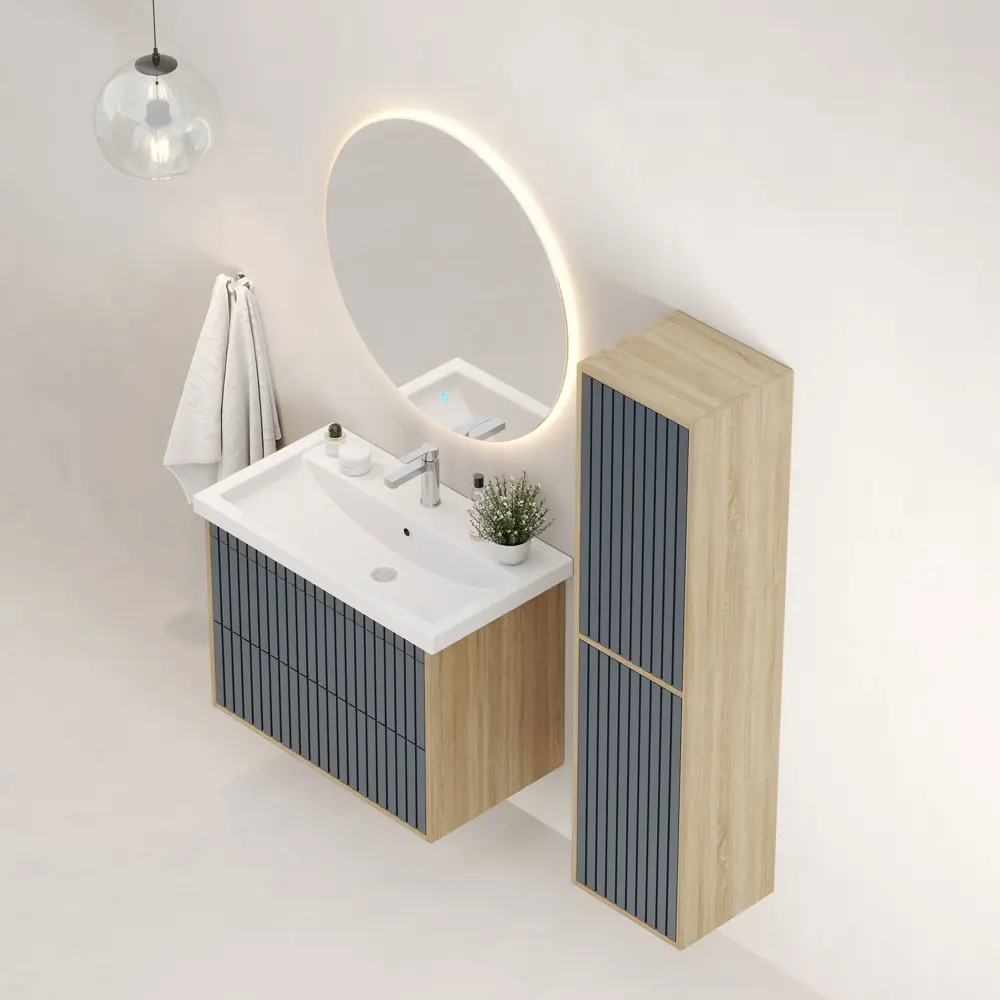 Фото 13 Тумба под раковину подвесная Onika 108062 77см цвет дуб сонома Фото 13 Тумба под раковину подвесная Onika 108062 77см цвет дуб сонома