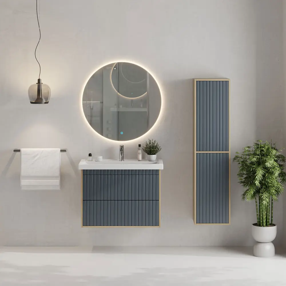 Фото 4 Тумба под раковину подвесная Onika 108062 77см цвет дуб сонома Фото 4 Тумба под раковину подвесная Onika 108062 77см цвет дуб сонома