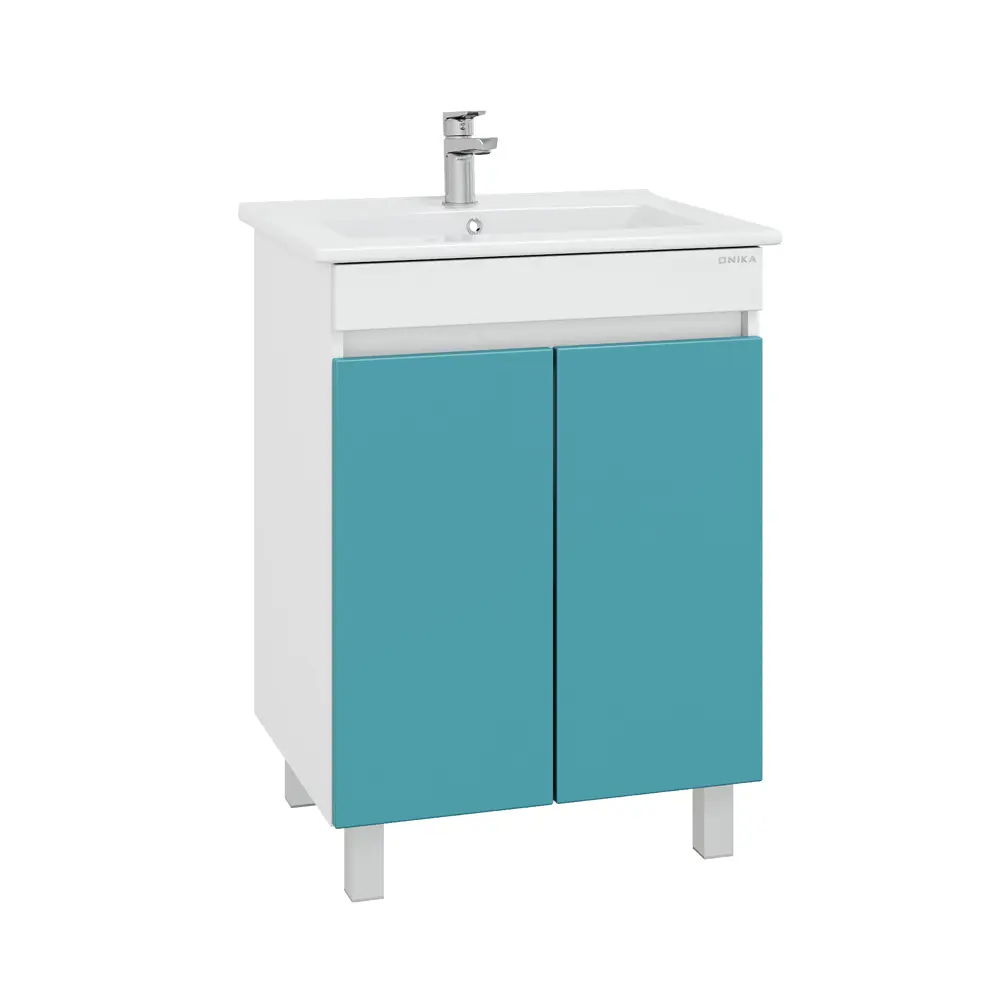 Фото 2 Тумба под раковину напольная Onika 106153 56см цвет белый