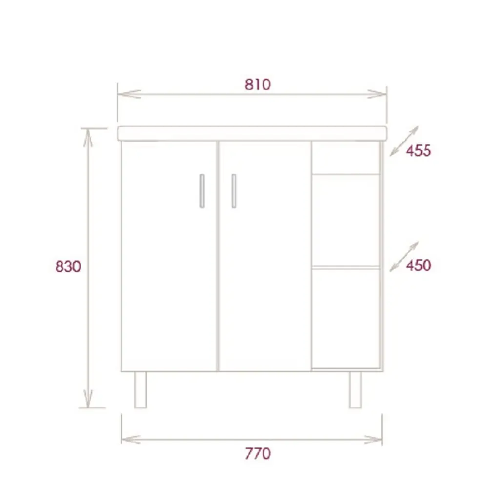 Фото 13 Тумба под раковину напольная Onika 108053 77см цвет дуб сонома Фото 13 Тумба под раковину напольная Onika 108053 77см цвет дуб сонома