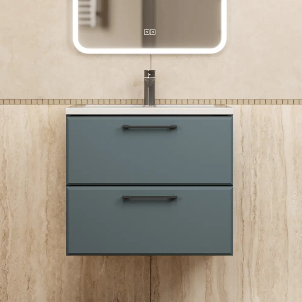 Фото 4 Тумба под раковину напольная Uperwood KFosterNEW60g 60.6см цвет серый графит, с раковиной Фото 4 Тумба под раковину напольная Uperwood KFosterNEW60g 60.6см цвет серый графит, с раковиной