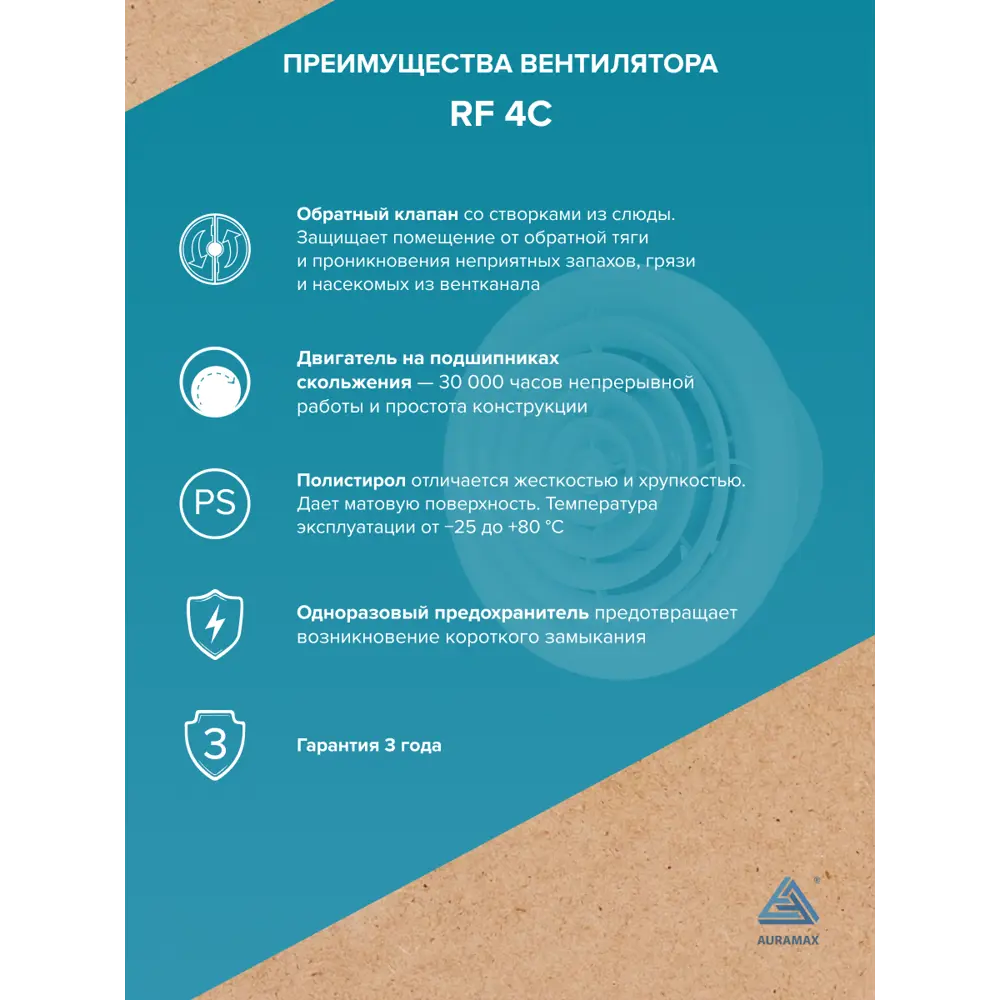 Фото 3 Вентилятор канальный центробежный Auramax RF 4C D100 мм 35 дБ 107 м³/ч обратный клапан цвет белый глянцевый Фото 3 Вентилятор канальный центробежный Auramax RF 4C D100 мм 35 дБ 107 м³/ч обратный клапан цвет белый глянцевый