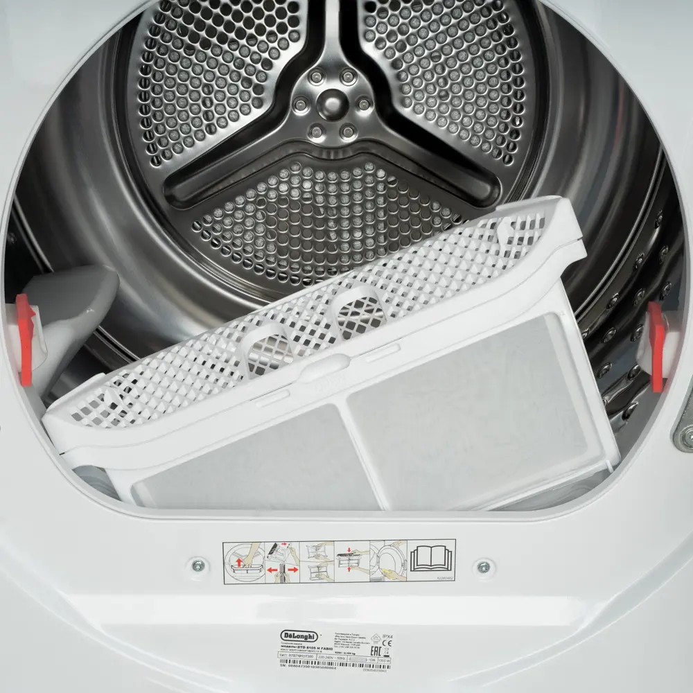 Фото 4 Сушильная машина DeLonghi DTD 795 H Fabio 59.60x84.50x52.70 см 7 кг цвет белый Фото 4 Сушильная машина DeLonghi DTD 795 H Fabio 59.60x84.50x52.70 см 7 кг цвет белый