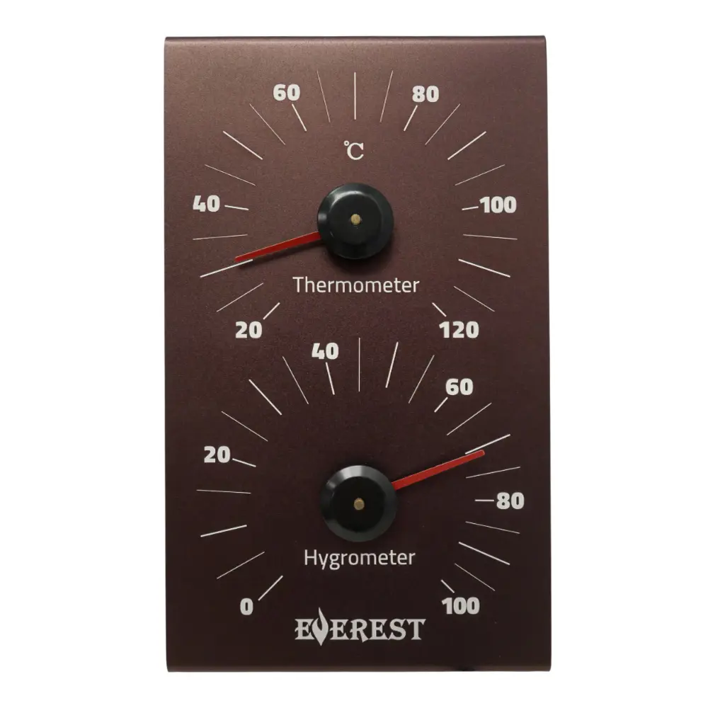 Фото Термогигрометр Everest Dark Brown алюминий Фото Термогигрометр Everest Dark Brown алюминий