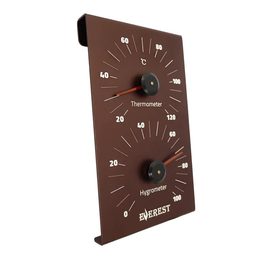 Фото 3 Термогигрометр Everest Dark Brown алюминий Фото 3 Термогигрометр Everest Dark Brown алюминий
