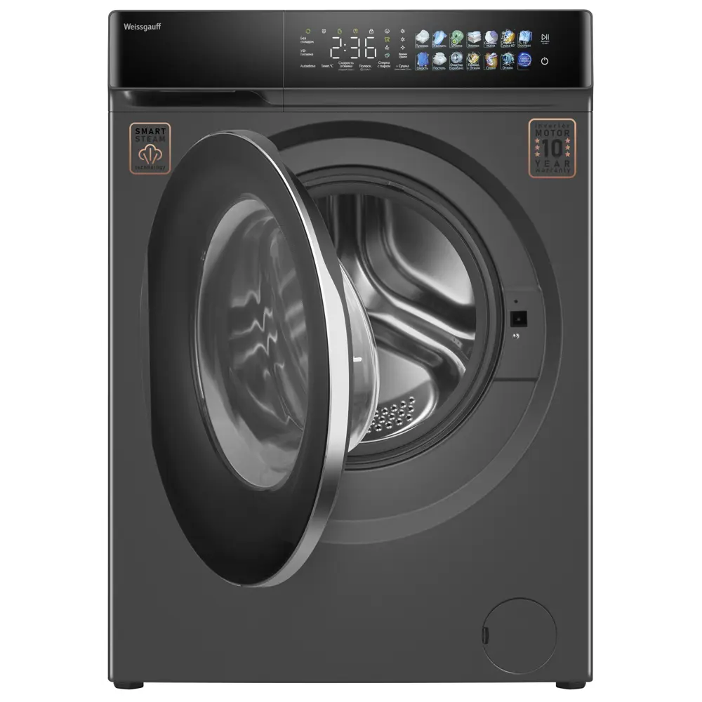 Фото 12 Стиральная машина Weissgauff Wmd 996 autodose inverter touch 60x84x54.5 см 11 кг цвет темно-серый