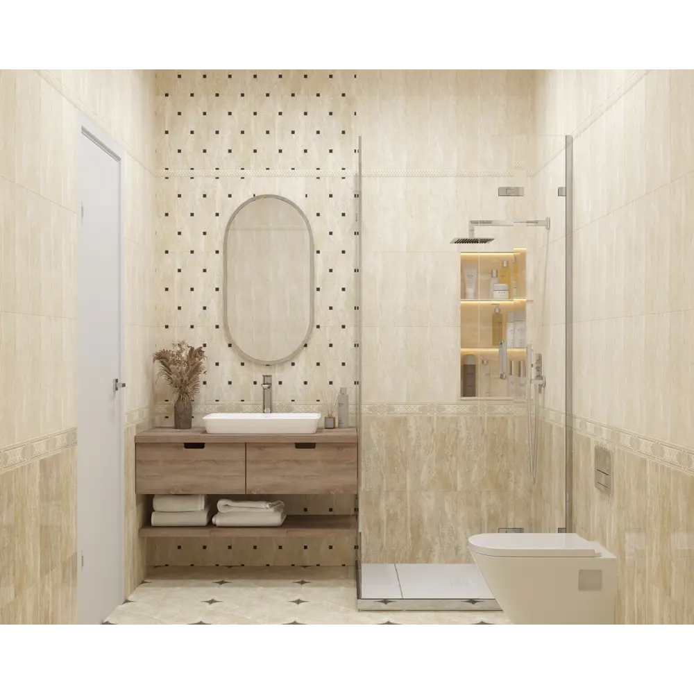 Фото 4 Керамическая плитка Eurotile Daino 4627123331857 27x40см цвет бежевый Фото 4 Керамическая плитка Eurotile Daino 4627123331857 27x40см цвет бежевый
