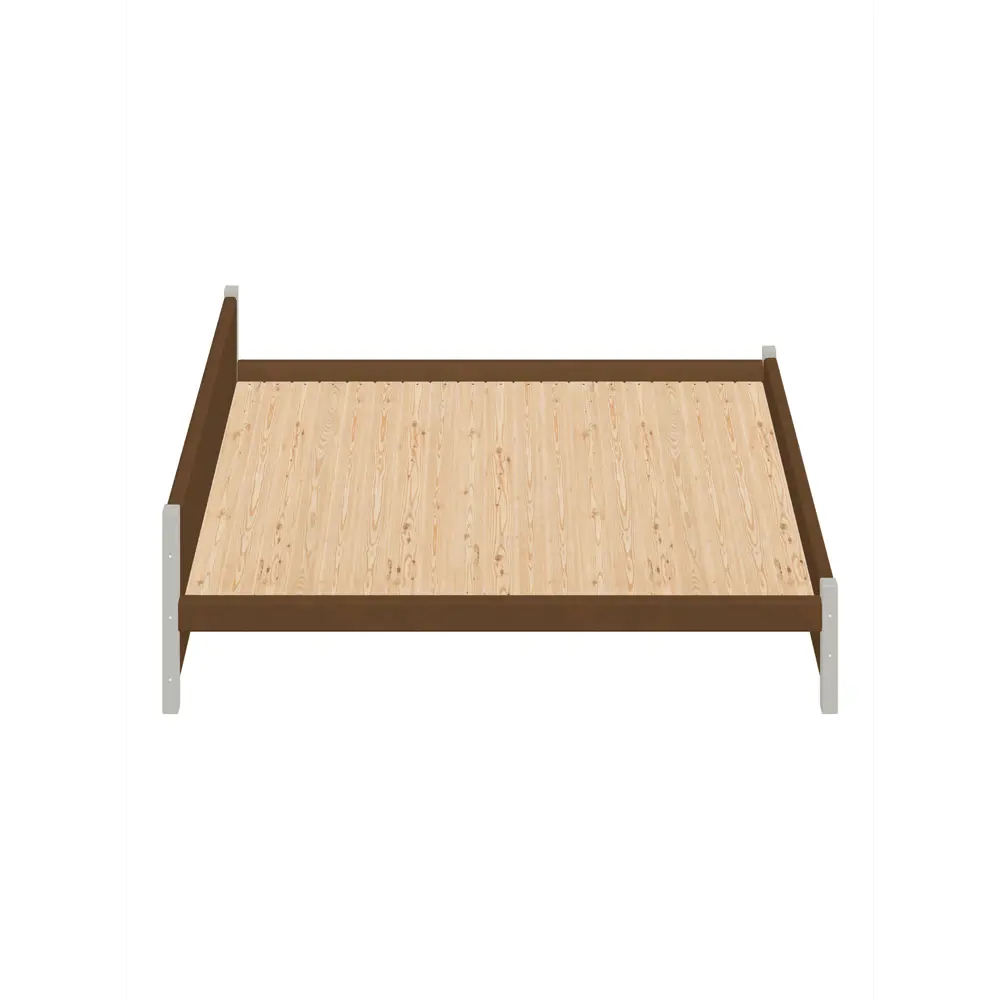 Фото 3 Кровать Solarius Классика с 2 ящиками 130x63x210 см дерево со сплошным основанием цвет коричневый/платиновый Фото 3 Кровать Solarius Классика с 2 ящиками 130x63x210 см дерево со сплошным основанием цвет коричневый/платиновый