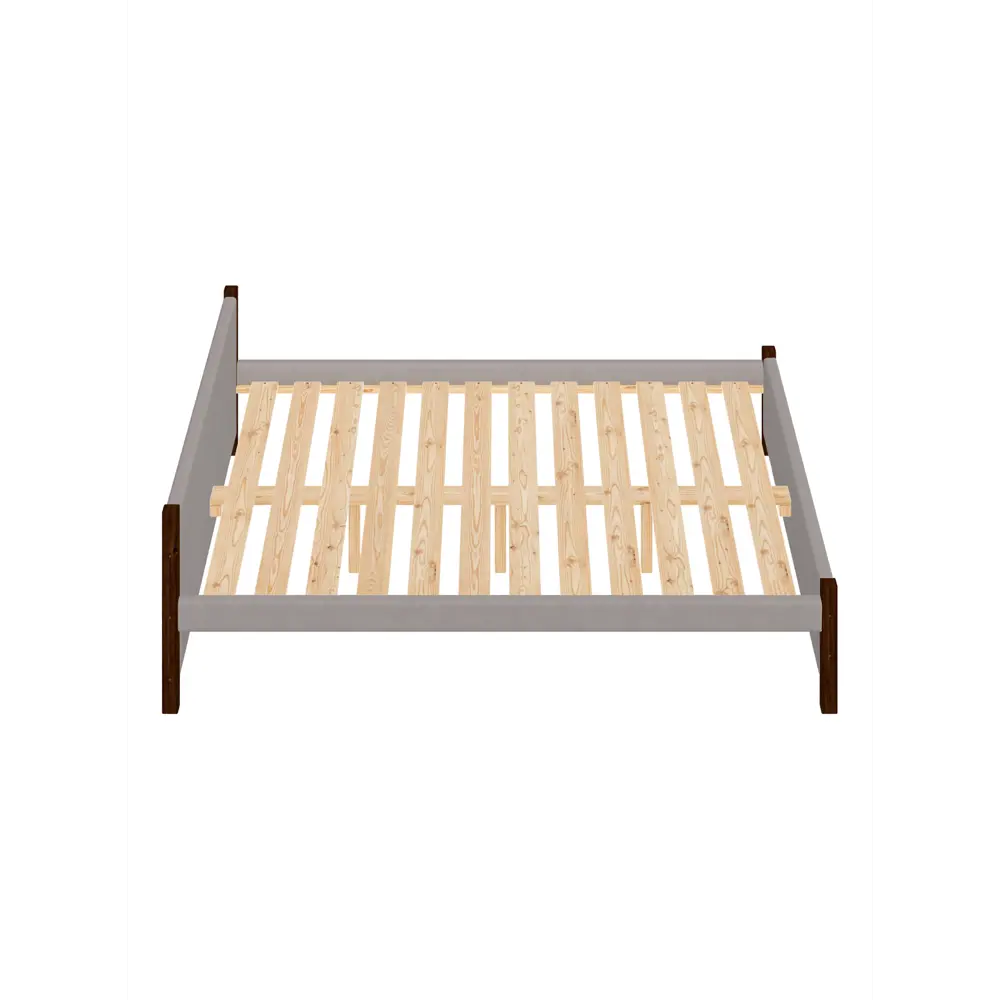 Фото 3 Кровать Solarius Классика с 4 ящиками 130x63x200 см дерево с реечным основанием цвет светло-серый/венге Фото 3 Кровать Solarius Классика с 4 ящиками 130x63x200 см дерево с реечным основанием цвет светло-серый/венге