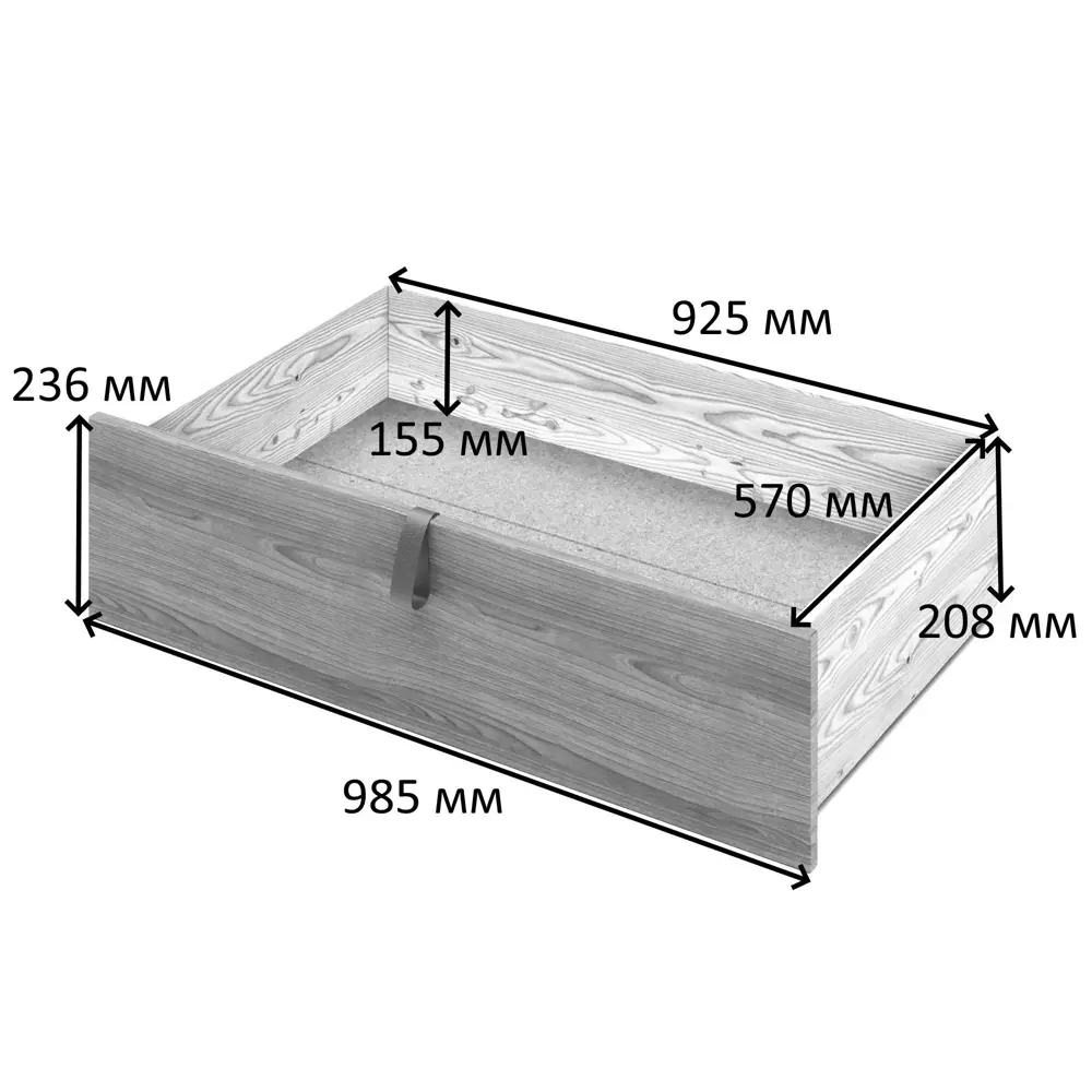 Фото 7 Кровать Solarius Классика с 4 ящиками 130x63x210 см дерево со сплошным основанием цвет светло-серый/платиновый Фото 7 Кровать Solarius Классика с 4 ящиками 130x63x210 см дерево со сплошным основанием цвет светло-серый/платиновый