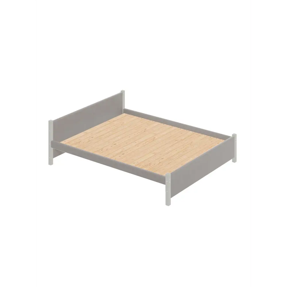 Фото 2 Кровать Solarius Классика с 4 ящиками 130x63x210 см дерево со сплошным основанием цвет светло-серый/платиновый Фото 2 Кровать Solarius Классика с 4 ящиками 130x63x210 см дерево со сплошным основанием цвет светло-серый/платиновый