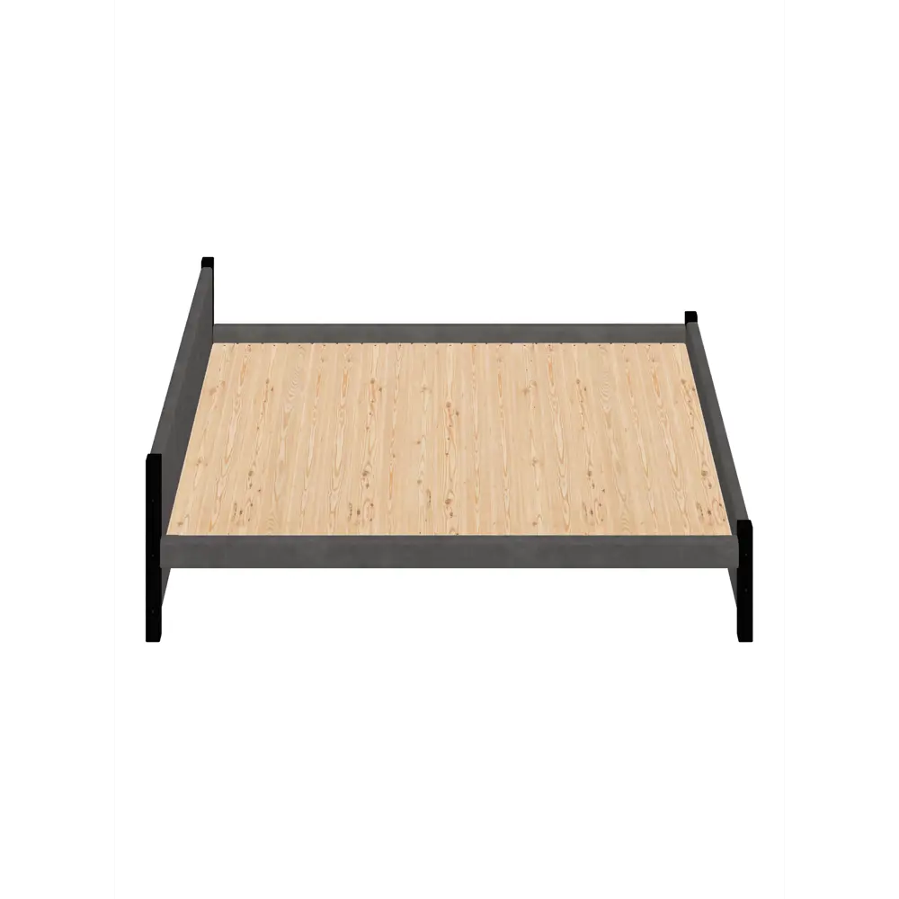 Фото 3 Кровать Solarius Классика с 4 ящиками 130x63x200 см дерево со сплошным основанием цвет темно-серый/черный оникс Фото 3 Кровать Solarius Классика с 4 ящиками 130x63x200 см дерево со сплошным основанием цвет темно-серый/черный оникс