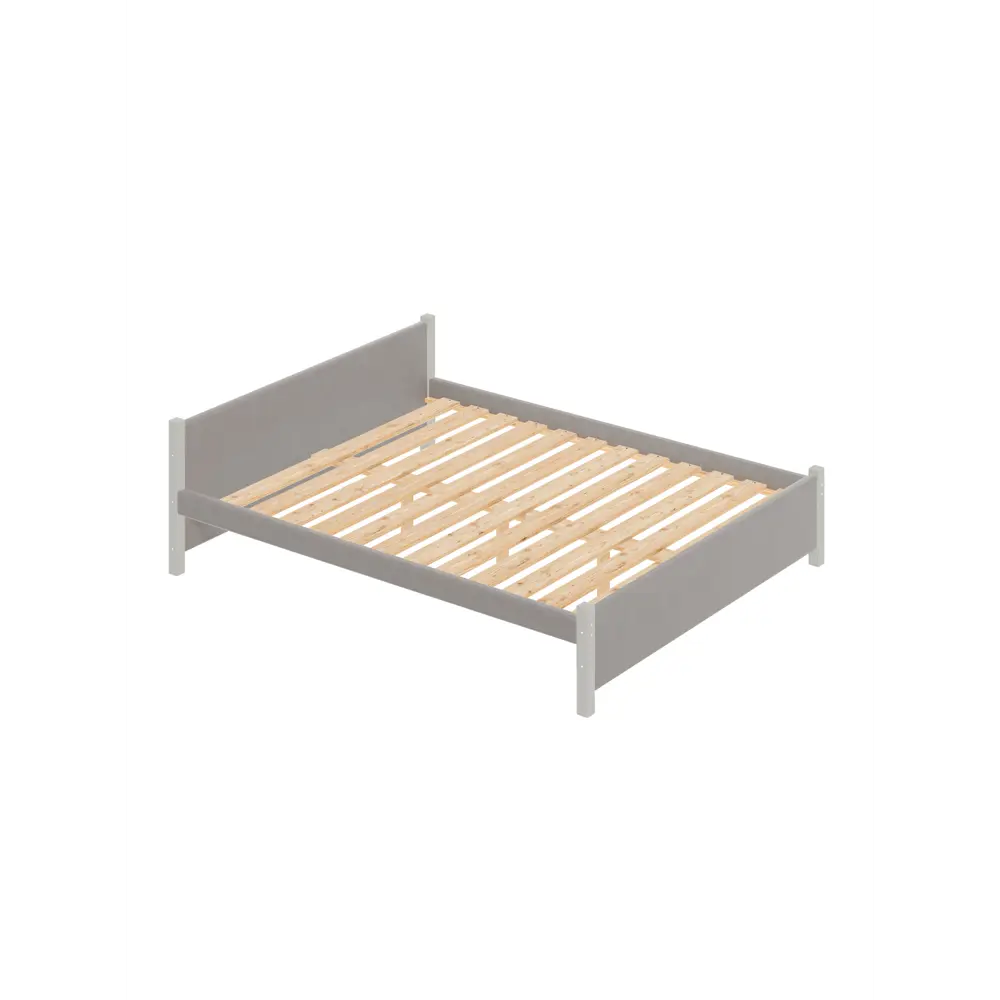 Фото 2 Кровать Solarius Классика 130x63x210 см дерево с реечным основанием цвет светло-серый/платиновый Фото 2 Кровать Solarius Классика 130x63x210 см дерево с реечным основанием цвет светло-серый/платиновый