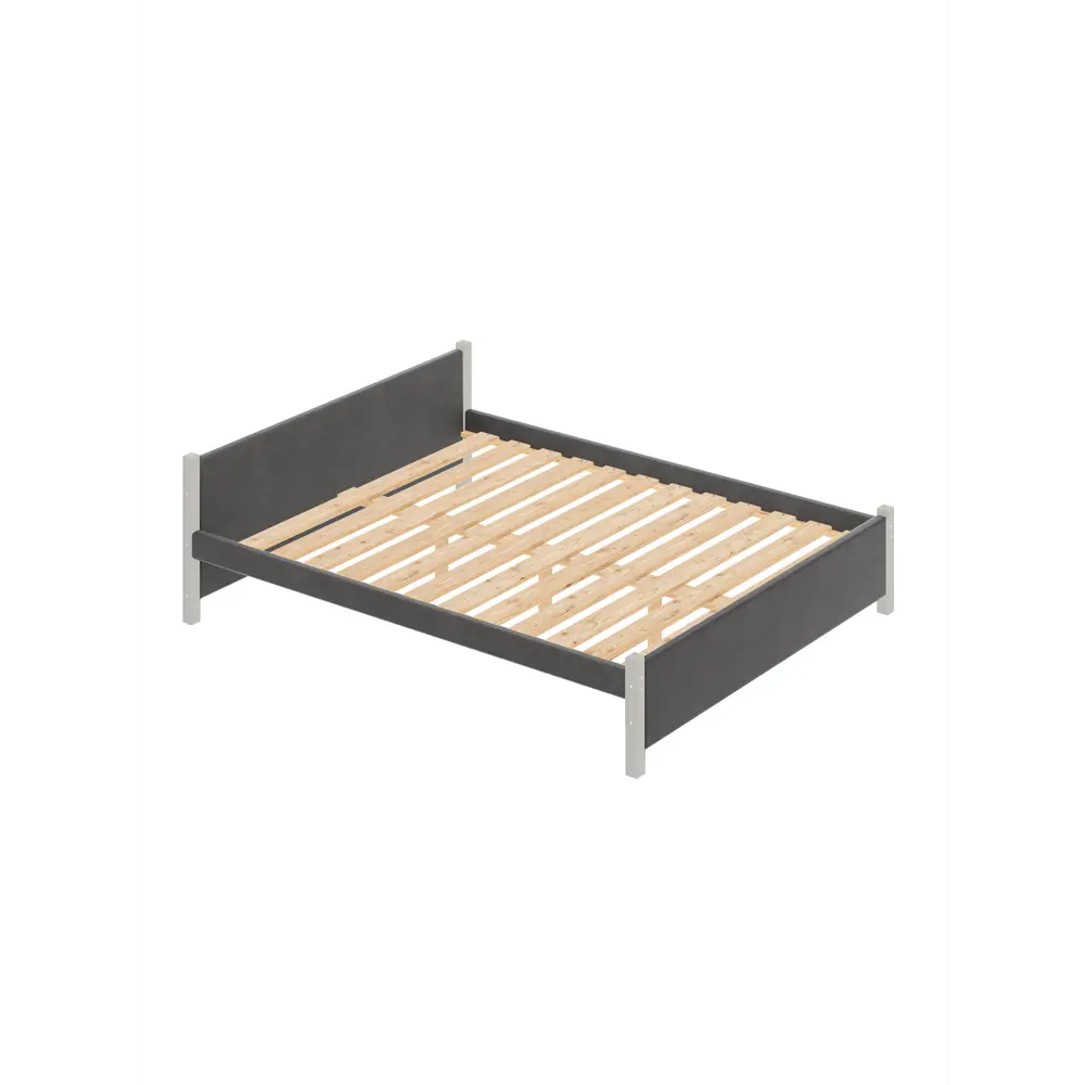 Фото 2 Кровать Solarius Классика 170x63x210 см дерево с реечным основанием цвет темно-серый/платиновый Фото 2 Кровать Solarius Классика 170x63x210 см дерево с реечным основанием цвет темно-серый/платиновый