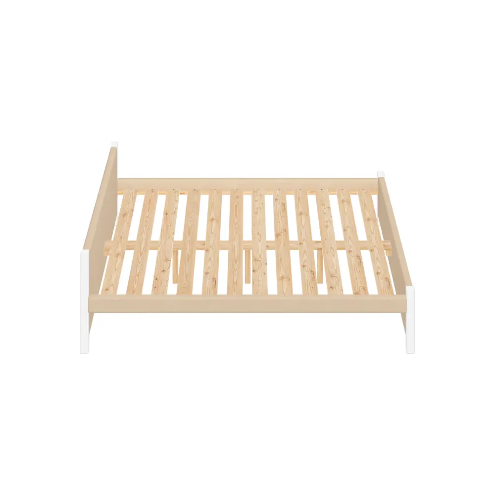 Фото 3 Кровать Solarius Классика 130x63x200 см дерево с реечным основанием цвет бежевый/белый Фото 3 Кровать Solarius Классика 130x63x200 см дерево с реечным основанием цвет бежевый/белый