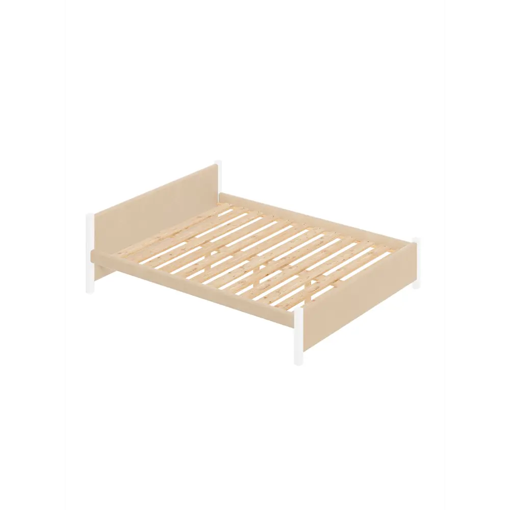 Фото 2 Кровать Solarius Классика 130x63x200 см дерево с реечным основанием цвет бежевый/белый Фото 2 Кровать Solarius Классика 130x63x200 см дерево с реечным основанием цвет бежевый/белый