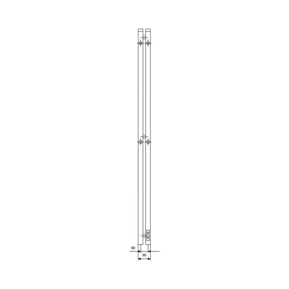 Фото 2 Полотенцесушитель электрический Primoclima Sol Q E Inox 90x1200 мм 77 Вт с терморегулятором I-образный цвет полированная нержавеющая сталь Фото 2 Полотенцесушитель электрический Primoclima Sol Q E Inox 90x1200 мм 77 Вт с терморегулятором I-образный цвет полированная нержавеющая сталь