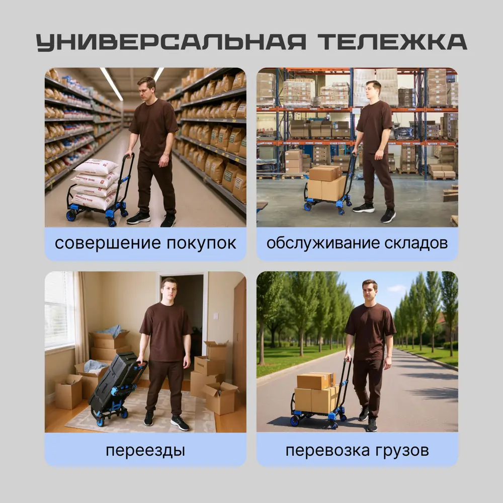 Фото 6 Тележка трансформер Magna Cart FW-90TP складная грузоподъемность 68/136 кг Фото 6 Тележка трансформер Magna Cart FW-90TP складная грузоподъемность 68/136 кг