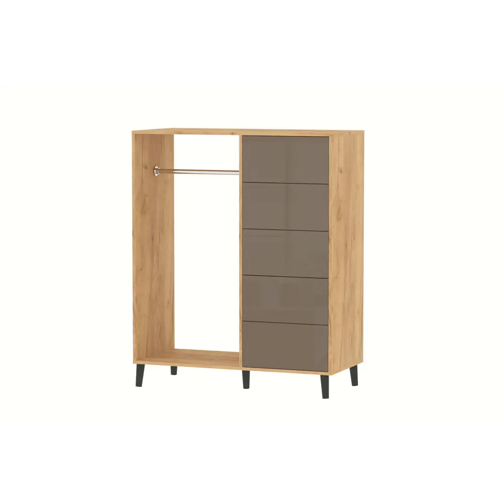 Фото 3 Комод Furnistyle КВ-01 5 ящиков 110х50.5х134.5 см ЛДСП цвет дуб крафт золотой/латте Фото 3 Комод Furnistyle КВ-01 5 ящиков 110х50.5х134.5 см ЛДСП цвет дуб крафт золотой/латте