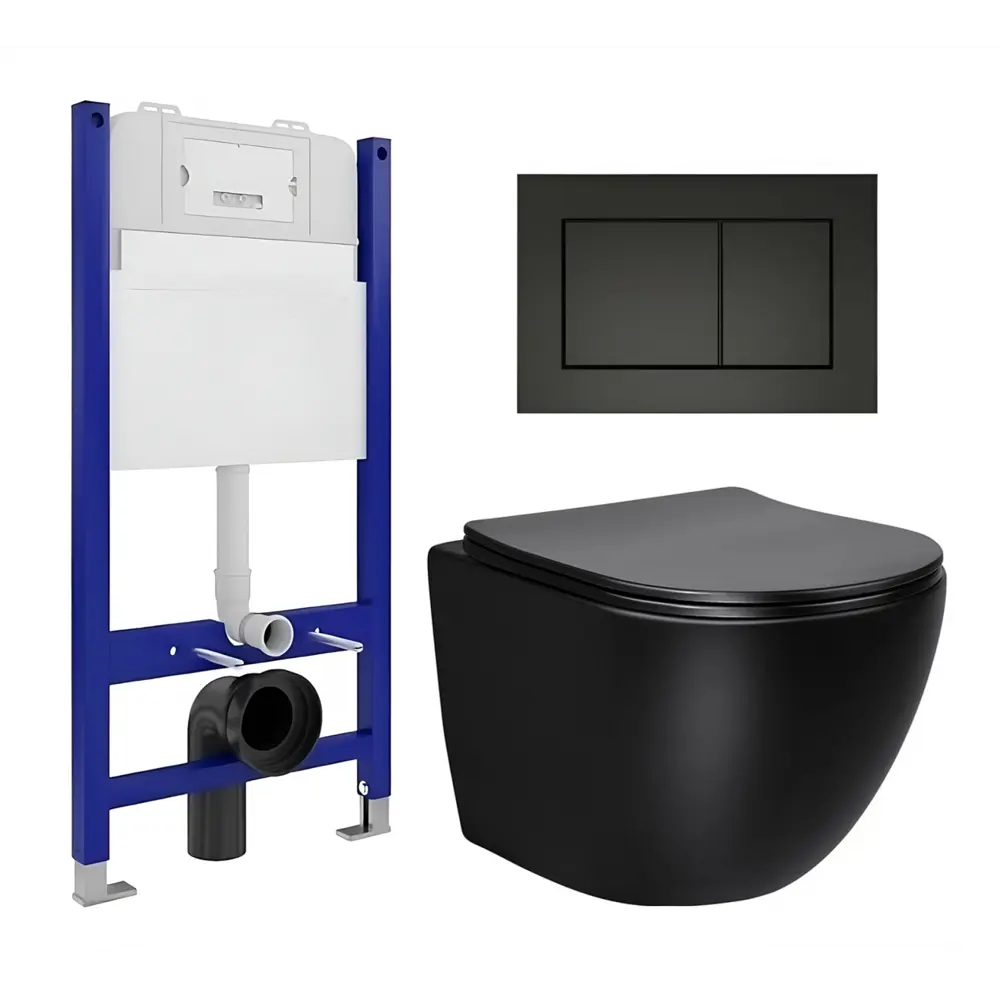 Фото Комплект инсталляция с унитазом Enio 550202 цвет черный