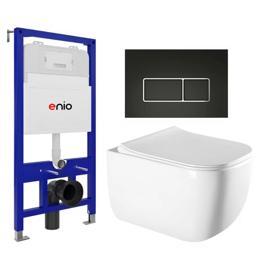 Фото Комплект инсталляция с унитазом Enio 612923 цвет белый
