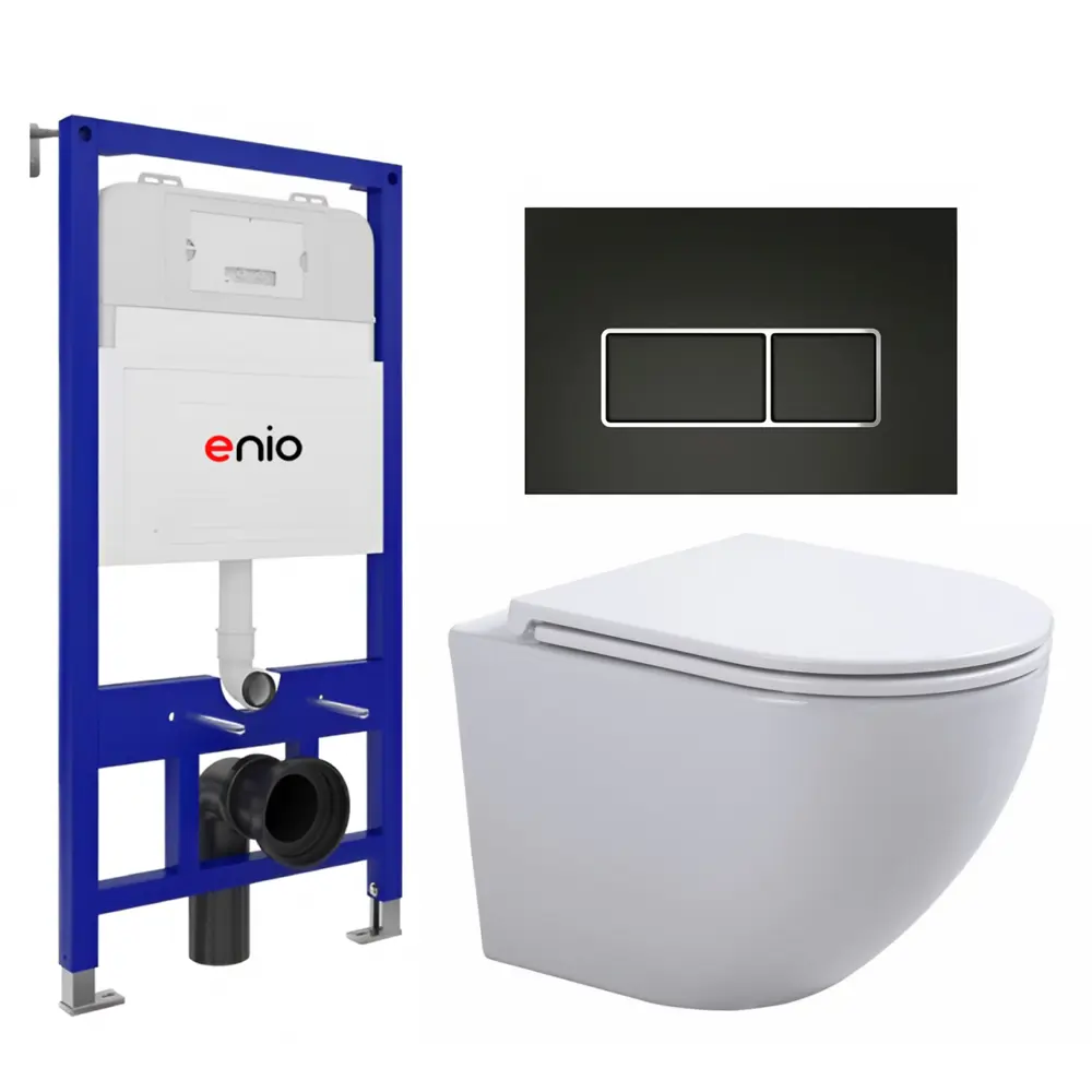 Фото Комплект инсталляция с унитазом Enio 612924 цвет белый
